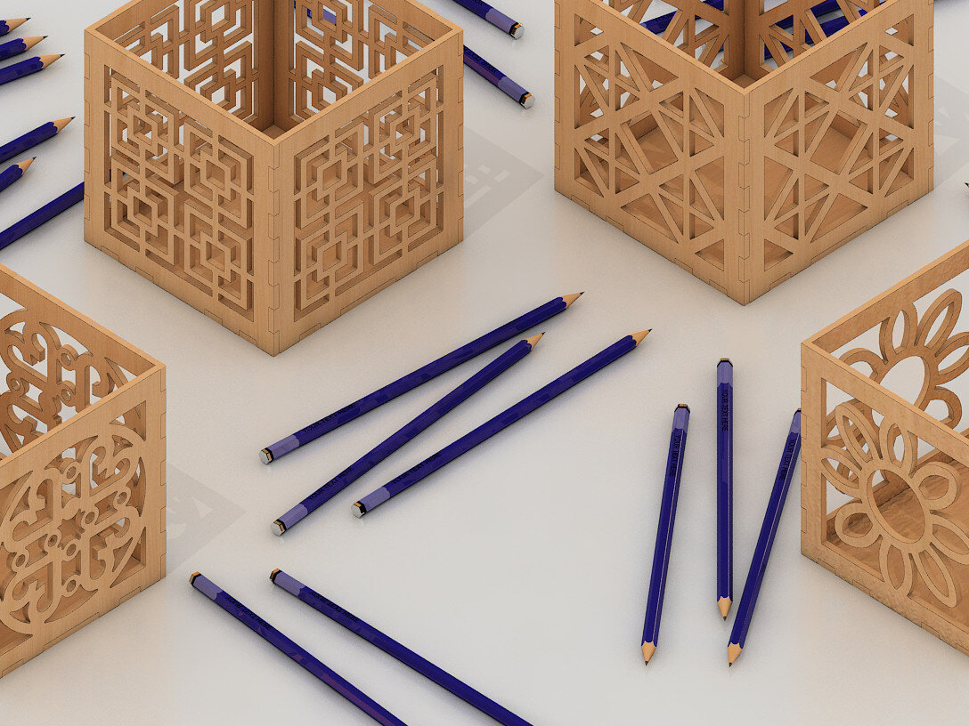 Intra απο ξύλο plywood 3mm-4mm πάχος Κουτί με μοτίβα έτοιμα λέιζερ 191 Δίασταση 30x20 cm INTRAFABR-54574808