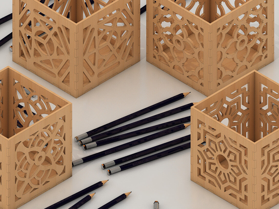 Intra απο ξύλο plywood 3mm-4mm πάχος Κουτί με μοτίβα έτοιμα λέιζερ 192 Δίασταση 30x20 cm INTRAFABR-54574710