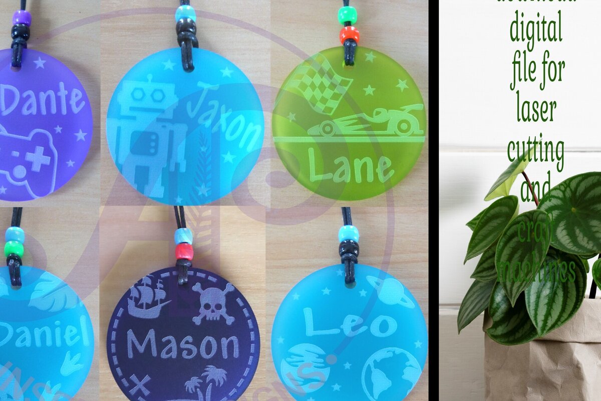 Σετ των 3 Intra απο ξύλο plywood 3mm-4mm πάχος θέματος για αγόρια ένα μπρελόκ DIGITAL 6 Δίασταση 6x6 cm INTRAFABR-78673495