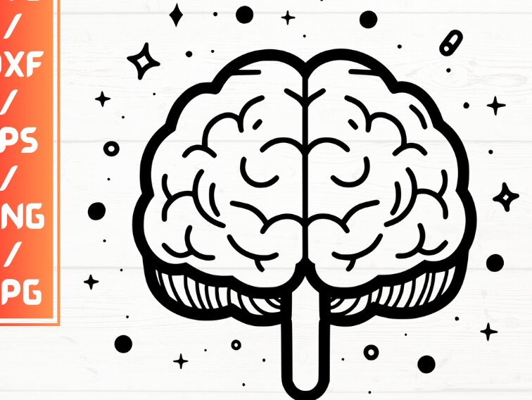 Σετ των 2 Intra απο ξύλο plywood 3mm-4mm πάχος Brain , , EPS, JPG, Δίασταση 15x15 cm INTRAFABR-115721233