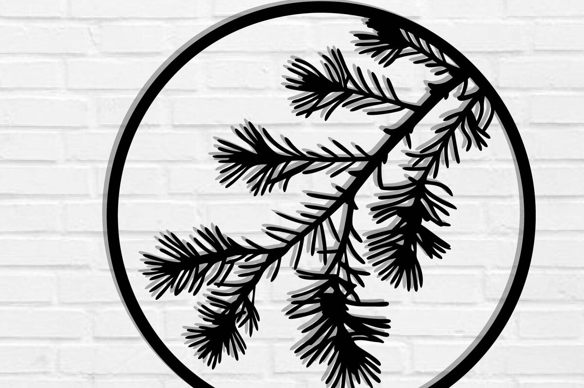 Intra απο ξύλο plywood 3mm-4mm πάχος Branch Metal Wall Art, Branch Δίασταση 40x40 cm INTRAFABR-119072841