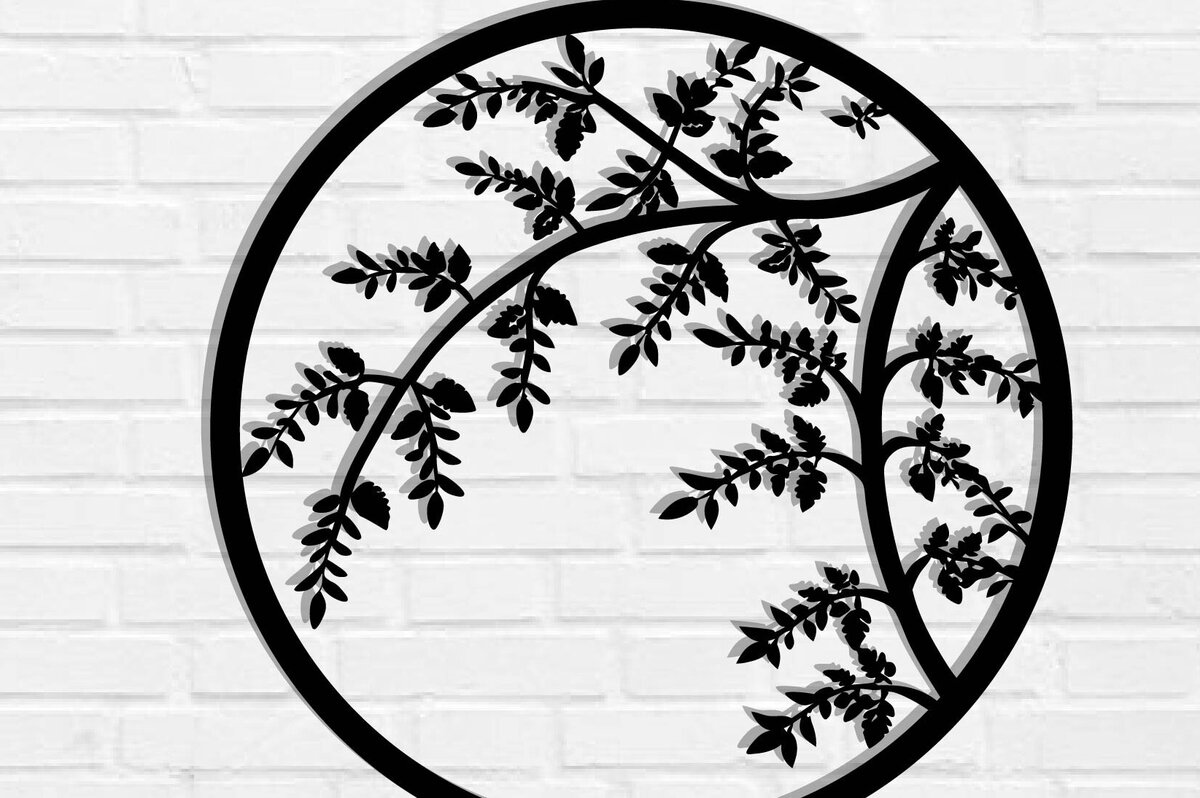 Intra απο ξύλο plywood 3mm-4mm πάχος Branch Metal Wall Art Δίασταση 40x40 cm INTRAFABR-119072699