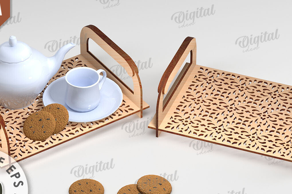 Intra απο ξύλο plywood 3mm-4mm πάχος Δίσκος σερβιρίσματος πρωινού με Δίασταση 30x20 cm INTRAFABR-111598483