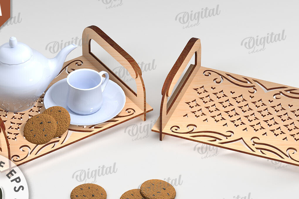 Intra απο ξύλο plywood 3mm-4mm πάχος Δίσκος σερβιρίσματος πρωινού με Δίασταση 30x20 cm INTRAFABR-111598522