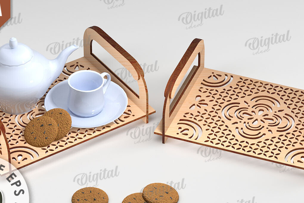 Intra απο ξύλο plywood 3mm-4mm πάχος Δίσκος σερβιρίσματος πρωινού με Δίασταση 30x20 cm INTRAFABR-111598552