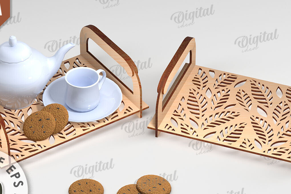 Intra απο ξύλο plywood 3mm-4mm πάχος Δίσκος σερβιρίσματος πρωινού με Δίασταση 30x20 cm INTRAFABR-111598047