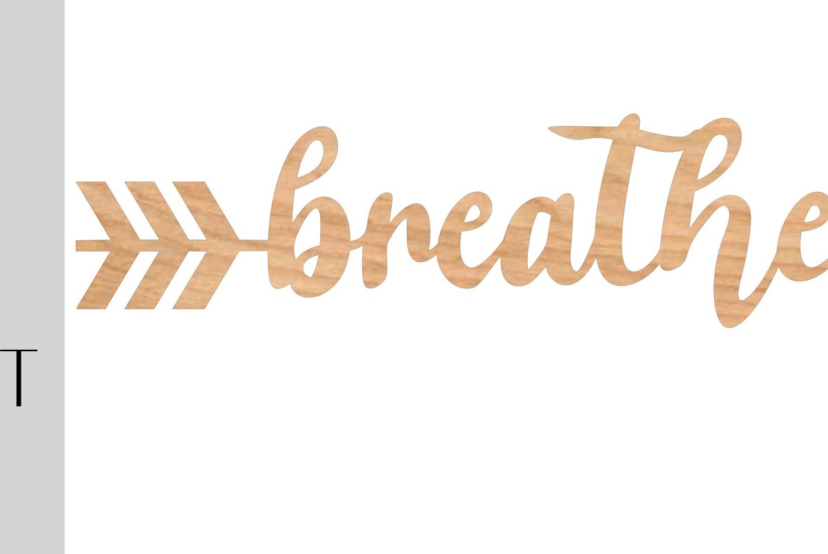 Σετ των 2 Intra απο ξύλο plywood 3mm-4mm πάχος λέιζερ Breathe Arrow Δίασταση 20x20 cm INTRAFABR-9744870