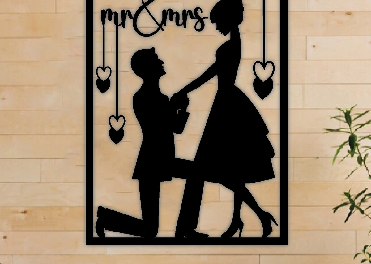 Intra απο ξύλο plywood 3mm-4mm πάχος για νύφη και γαμπρό, τέχνη τοίχου γάμου Δίασταση 40x40 cm INTRAFABR-68241731