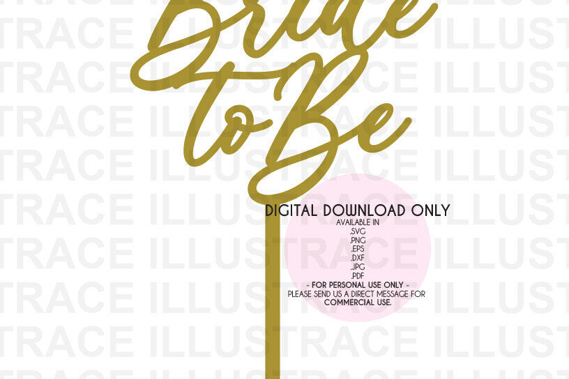 Σετ των 2 Intra απο ξύλο plywood 3mm-4mm πάχος Bride to Be Cake Topper Δίασταση 15x15 cm INTRAFABR-78128666