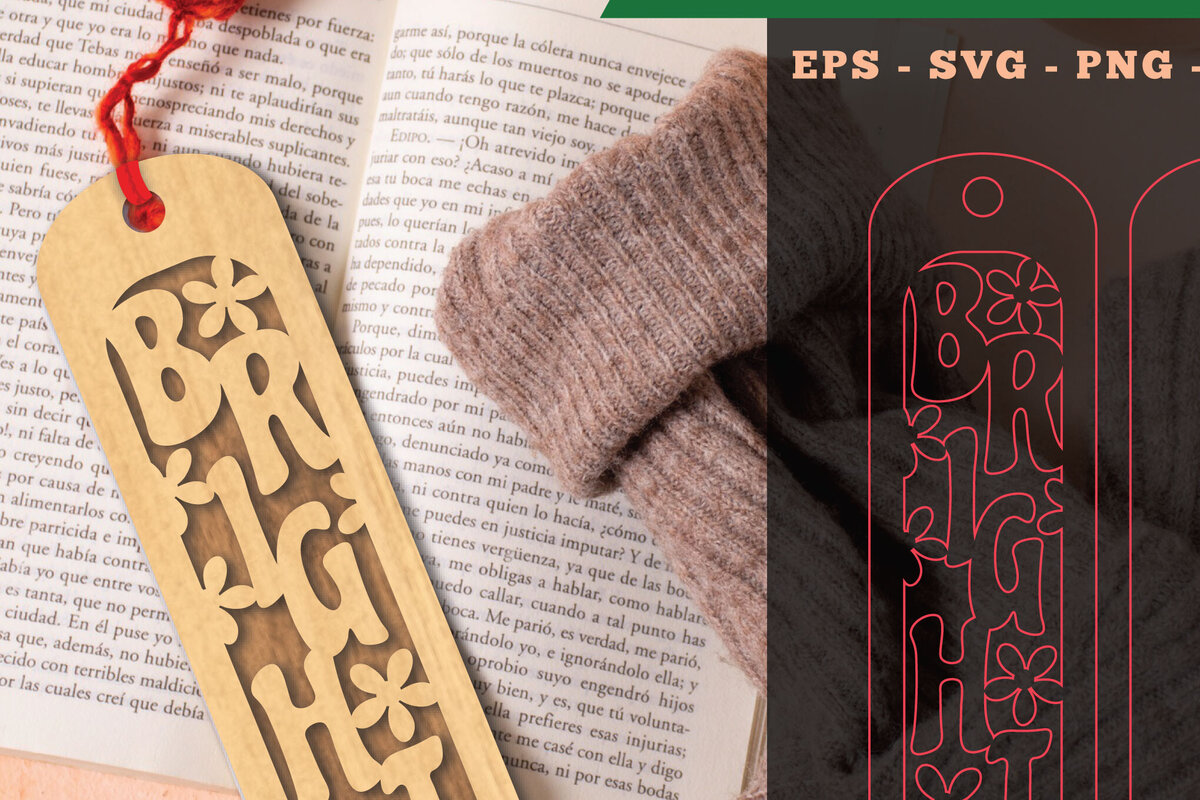 Σετ των 2 Intra απο ξύλο plywood 3mm-4mm πάχος Φωτεινοί σελιδοδείκτες κοπής με λέιζερ Δίασταση 15x15 cm INTRAFABR-112848300