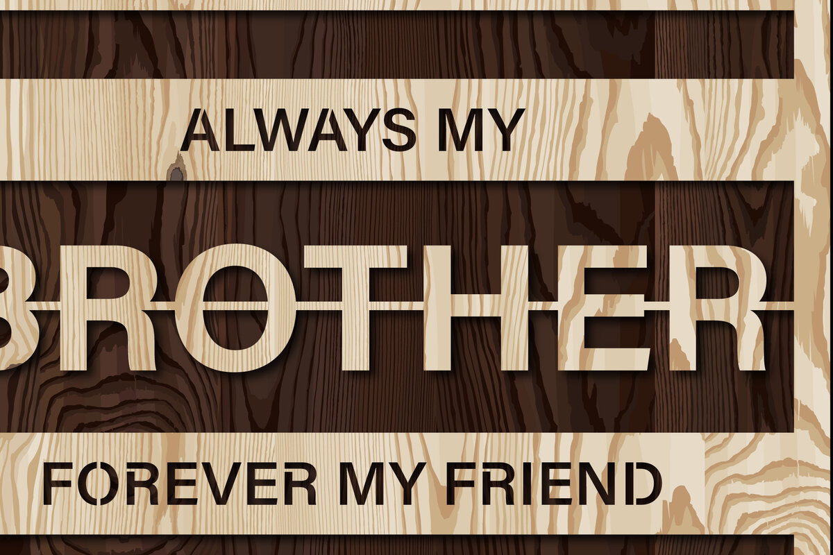 Intra απο ξύλο plywood 3mm-4mm πάχος BROTHER Sign 2 Layers 3d Δίασταση 30x20 cm INTRAFABR-25253046