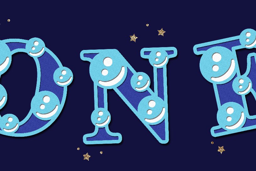 Σετ των 3 Intra απο ξύλο plywood 3mm-4mm πάχος Bubble Alphabet 3D Δίασταση 15x15 cm INTRAFABR-108791749