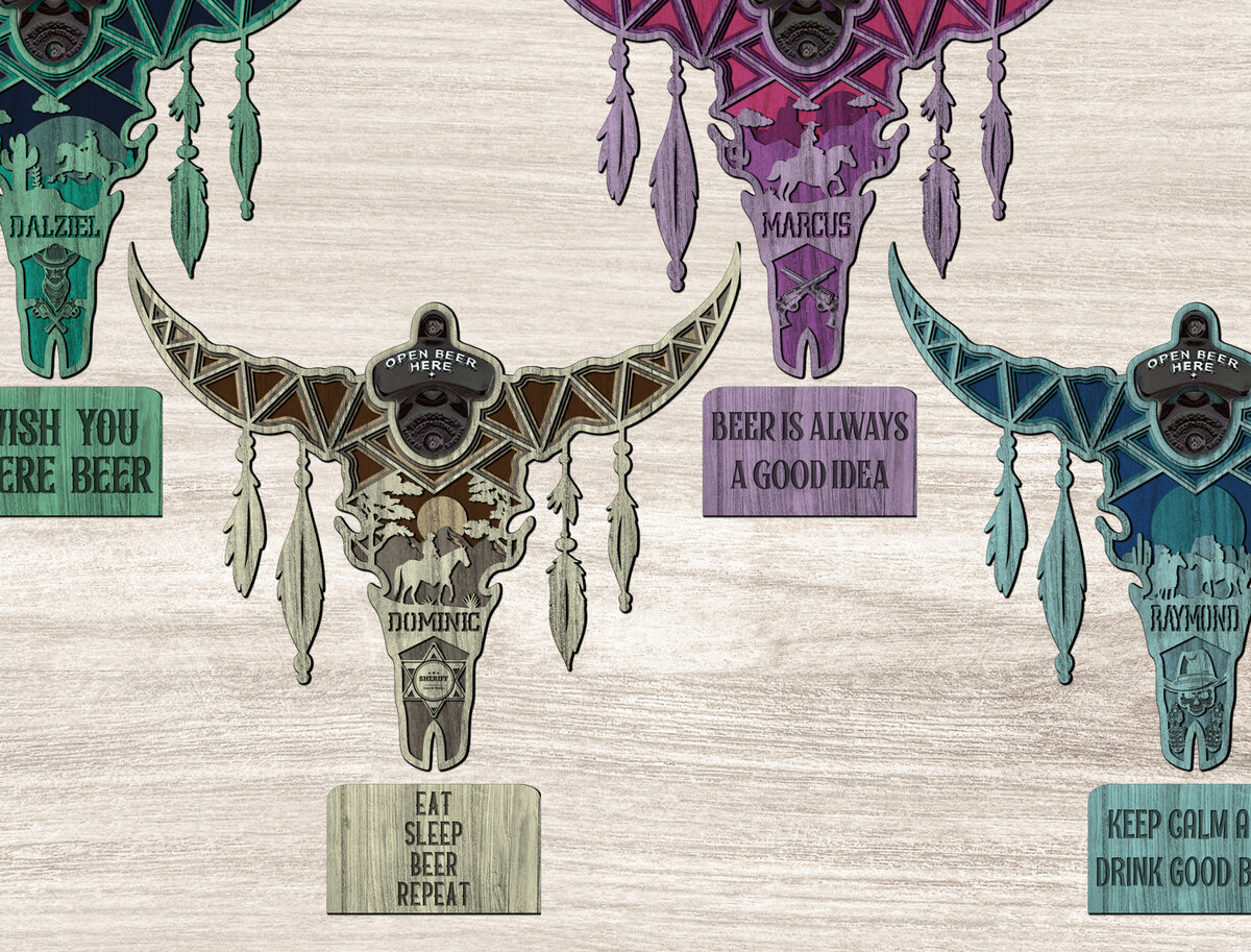 Intra απο ξύλο plywood 3mm-4mm πάχος αρχείων Buffalo Texas Southern cur Δίασταση 15x15 cm INTRAFABR-26062717