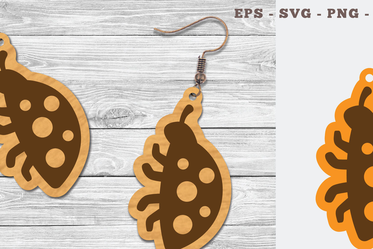 Σετ των 3 Intra απο ξύλο plywood 3mm-4mm πάχος Σκουλαρίκια Bug Cut  2 Δίασταση 3x3 cm INTRAFABR-107201108