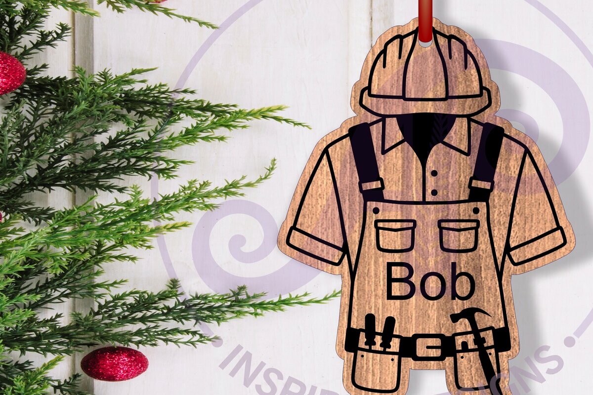 Σετ των 3 Intra απο ξύλο plywood 3mm-4mm πάχος Χριστουγεννιάτικο στολίδι οικοδόμος, εύχρηστος άνδρας Δίασταση 4x4 cm INTRAFABR-106412791