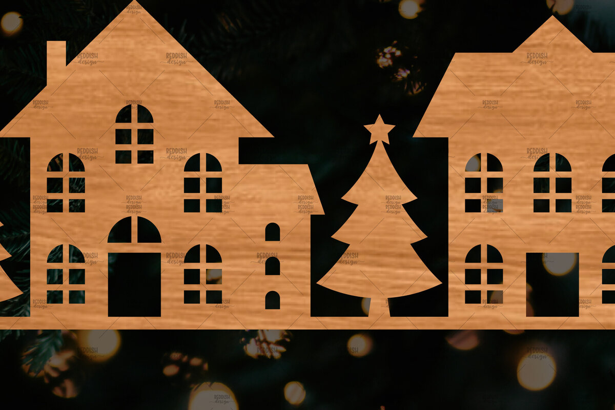 Σετ των 2 Intra απο ξύλο plywood 3mm-4mm πάχος Κτίρια αποκοπής αρχείου , σπιτιών Δίασταση 15x15 cm INTRAFABR-107621125