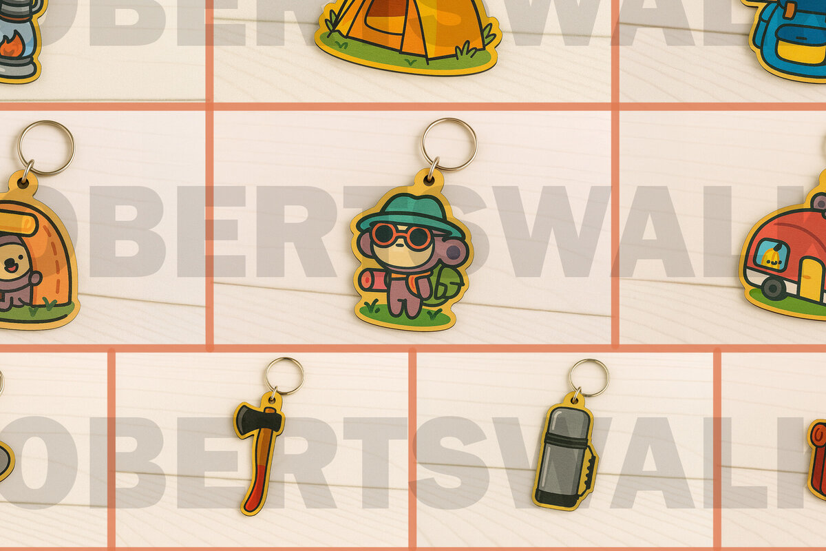 Σετ των 3 Intra απο ξύλο plywood 3mm-4mm πάχος Camping  Δίασταση 3x3 cm INTRAFABR-123666316