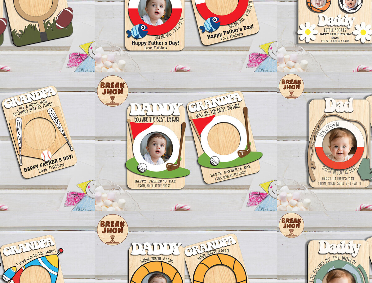 Intra απο ξύλο plywood 3mm-4mm πάχος Κορνίζας για την Ημέρα του Πατέρα Δίασταση 20x30 cm INTRAFABR-98449291