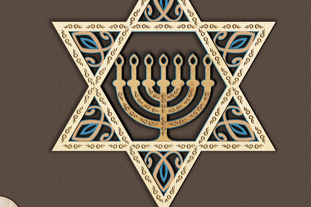 Intra απο ξύλο plywood 3mm-4mm πάχος STARs του DAVID Δίασταση 40x40 cm INTRAFABR-57429860