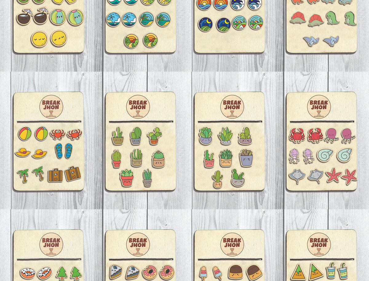 Σετ των 3 Intra απο ξύλο plywood 3mm-4mm πάχος Stud Earrings Cut File-Break Jhon Δίασταση 3x3 cm INTRAFABR-95297772