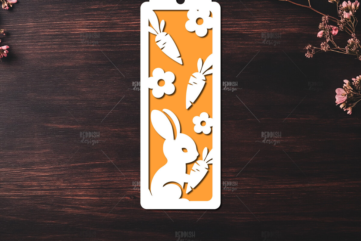 Intra απο ξύλο plywood 3mm-4mm πάχος Bunny Bookmarks Paper Cut Cut  Δίασταση 15x15 cm INTRAFABR-119111886