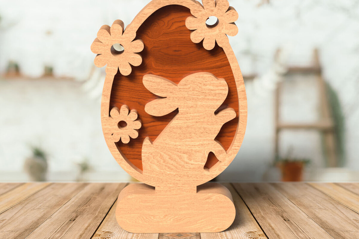 Σετ των 2 Intra απο ξύλο plywood 3mm-4mm πάχος Μπάνι Πασχαλινό Ράφι Sitter Δίασταση 15x15 cm INTRAFABR-116355327