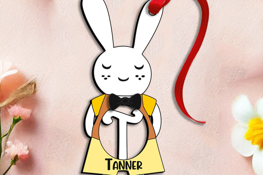 Σετ των 3 Intra απο ξύλο plywood 3mm-4mm πάχος Μπάνι Γράμμα Τ Πασχαλινό Καλάθι Ετικέτα Λέιζερ Δίασταση 8x8 cm INTRAFABR-114811542