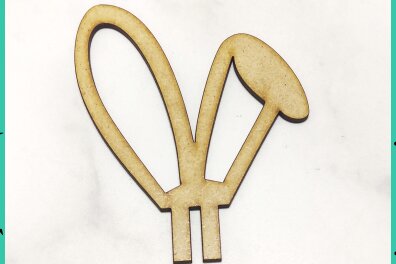 Σετ των 2 Intra απο ξύλο plywood 3mm-4mm πάχος Bunny's Caketopper Δίασταση 15x15 cm INTRAFABR-28875563