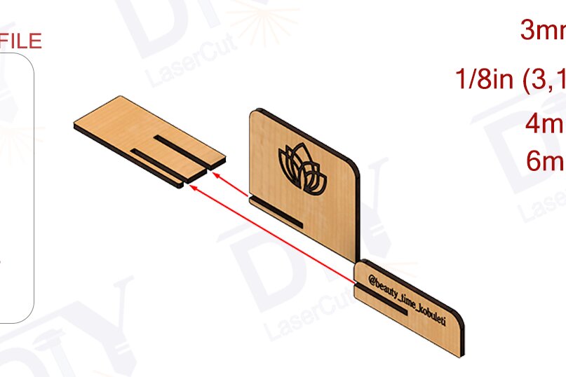 Σετ των 3 Intra απο ξύλο plywood 3mm-4mm πάχος Κάτοχος επαγγελματικής κάρτας Δίασταση 15x15 cm INTRAFABR-110830114