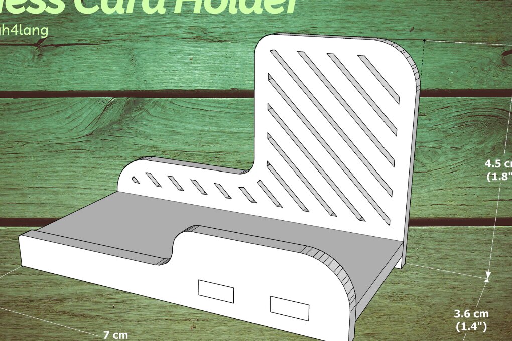 Intra απο ξύλο plywood 3mm-4mm πάχος Κάτοχος επαγγελματικής κάρτας | Glowforge | Λέιζερ Δίασταση 30x20 cm INTRAFABR-90848759