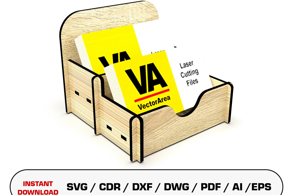 Σετ των 2 Intra απο ξύλο plywood 3mm-4mm πάχος κοπής με λέιζερ θήκη επαγγελματικής κάρτας Δίασταση 15x15 cm INTRAFABR-108321137