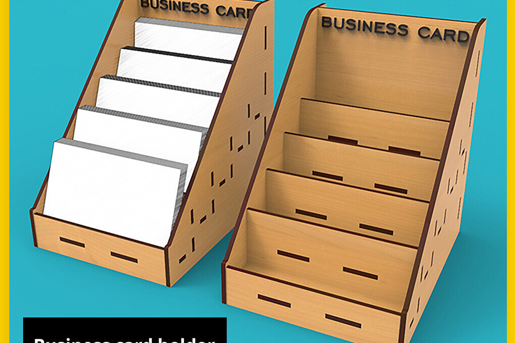 Σετ των 2 Intra απο ξύλο plywood 3mm-4mm πάχος Θήκη επαγγελματικής κάρτας, Δίασταση 15x15 cm INTRAFABR-80080345