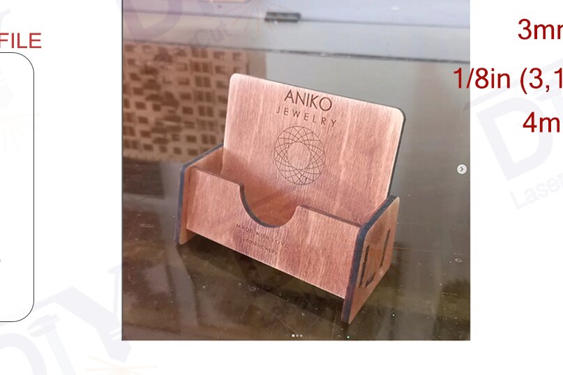 Intra απο ξύλο plywood 3mm-4mm πάχος Βάση επαγγελματικής κάρτας κοπής με λέιζερ Δίασταση 15x15 cm INTRAFABR-110827851