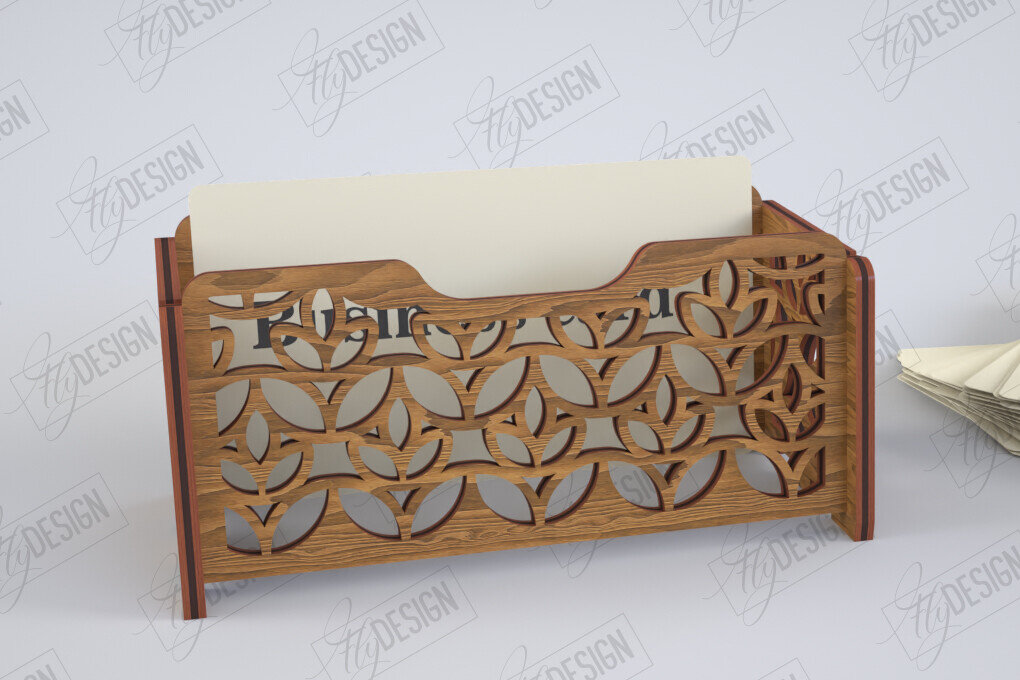 Σετ των 2 Intra απο ξύλο plywood 3mm-4mm πάχος Βάση επαγγελματικής κάρτας Cut  | Γραφείο Δίασταση 15x15 cm INTRAFABR-122464978