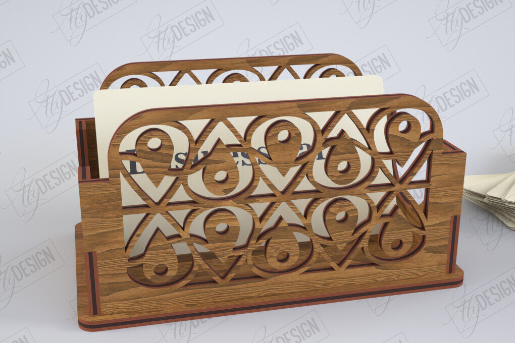 Σετ των 3 Intra απο ξύλο plywood 3mm-4mm πάχος Βάση επαγγελματικής κάρτας Cut  | Γραφείο Δίασταση 15x15 cm INTRAFABR-122464983