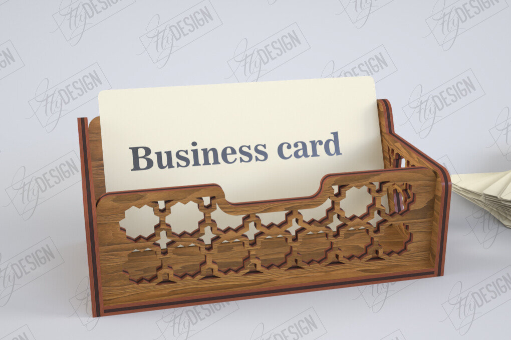 Σετ των 2 Intra απο ξύλο plywood 3mm-4mm πάχος Βάση επαγγελματικής κάρτας Cut  | Γραφείο Δίασταση 15x15 cm INTRAFABR-122464998