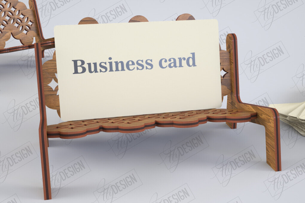 Σετ των 2 Intra απο ξύλο plywood 3mm-4mm πάχος Βάση επαγγελματικής κάρτας Cut  | Γραφείο Δίασταση 15x15 cm INTRAFABR-122670167