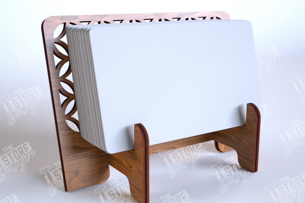 Σετ των 2 Intra απο ξύλο plywood 3mm-4mm πάχος Κάτοχος επαγγελματικής κάρτας | Αξεσουάρ γραφείου Δίασταση 15x15 cm INTRAFABR-112681566