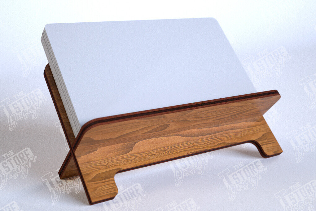 Σετ των 2 Intra απο ξύλο plywood 3mm-4mm πάχος Κάτοχος επαγγελματικής κάρτας | Αξεσουάρ γραφείου Δίασταση 15x15 cm INTRAFABR-112681529