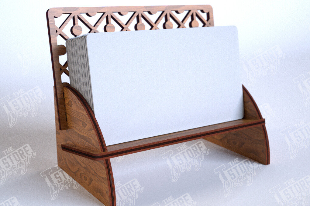 Σετ των 3 Intra απο ξύλο plywood 3mm-4mm πάχος Κάτοχος επαγγελματικής κάρτας | Αξεσουάρ γραφείου Δίασταση 15x15 cm INTRAFABR-112681560