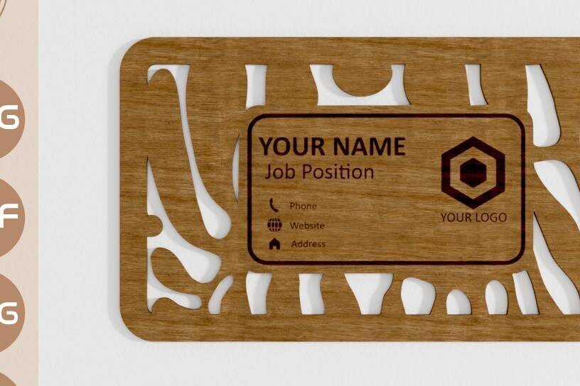 Intra απο ξύλο plywood 3mm-4mm πάχος Επαγγελματική κάρτα Σχέδιο φύλλων Ξύλο Δίασταση 30x20 cm INTRAFABR-104071115