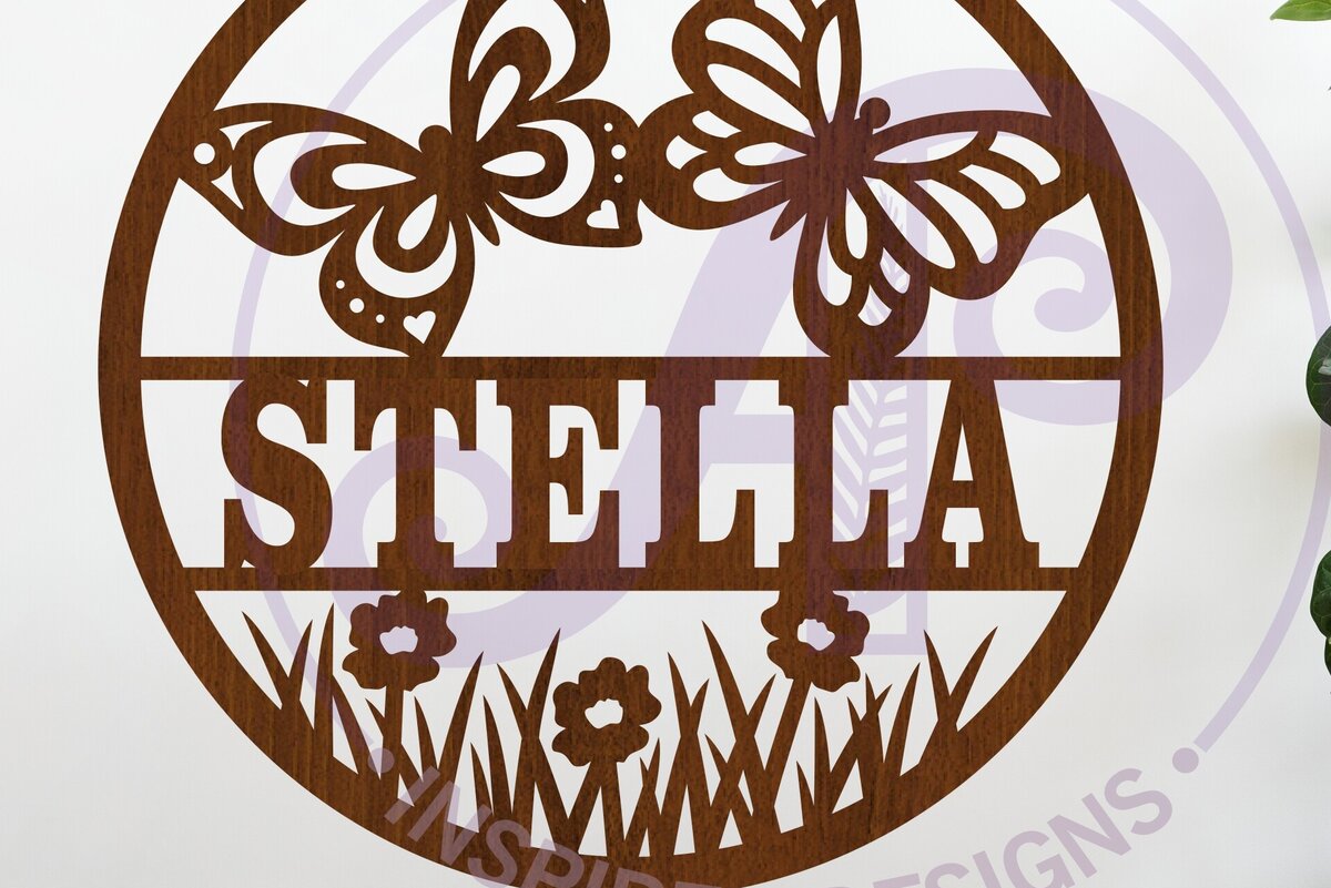 Σετ των 3 Intra απο ξύλο plywood 3mm-4mm πάχος Πινακίδα ονόματος πεταλούδων Σημάδι κοπής με λέιζερ Δίασταση 6x6 cm INTRAFABR-124951982