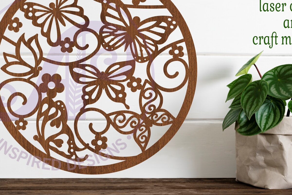 Σετ των 3 Intra απο ξύλο plywood 3mm-4mm πάχος Πινακίδα τέχνης τοίχου πεταλούδων, Δίασταση 10x10 cm INTRAFABR-79109188