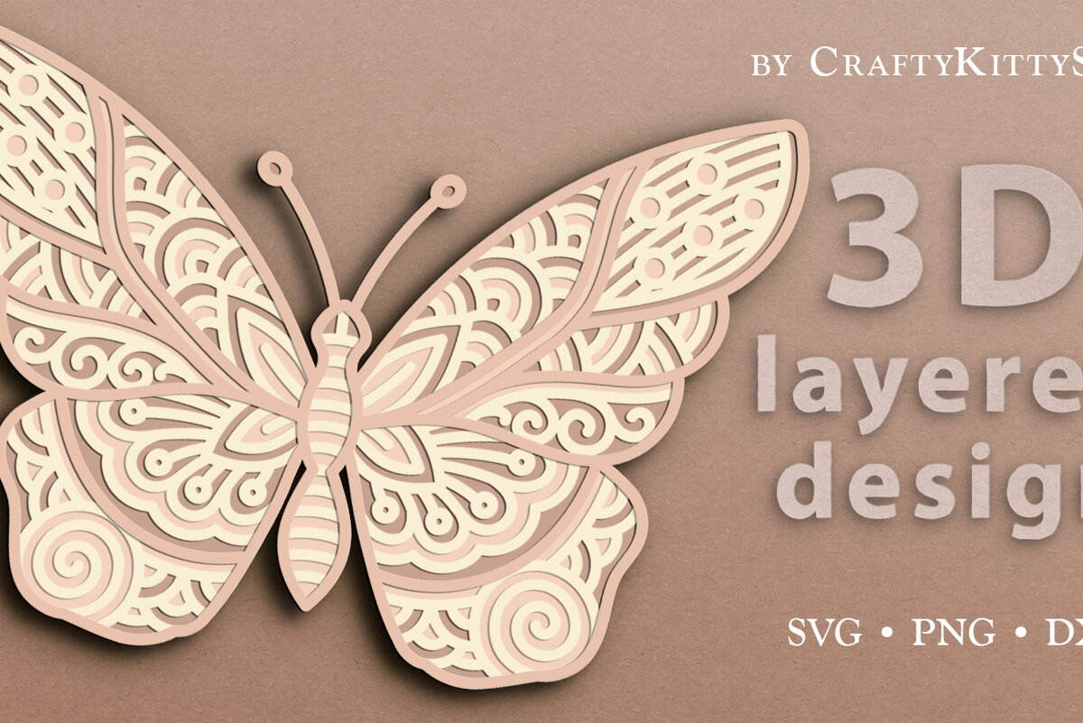 Intra απο ξύλο plywood 3mm-4mm πάχος Πρότυπο τρισδιάστατης πεταλούδας Δίασταση 30x20 cm INTRAFABR-14620787