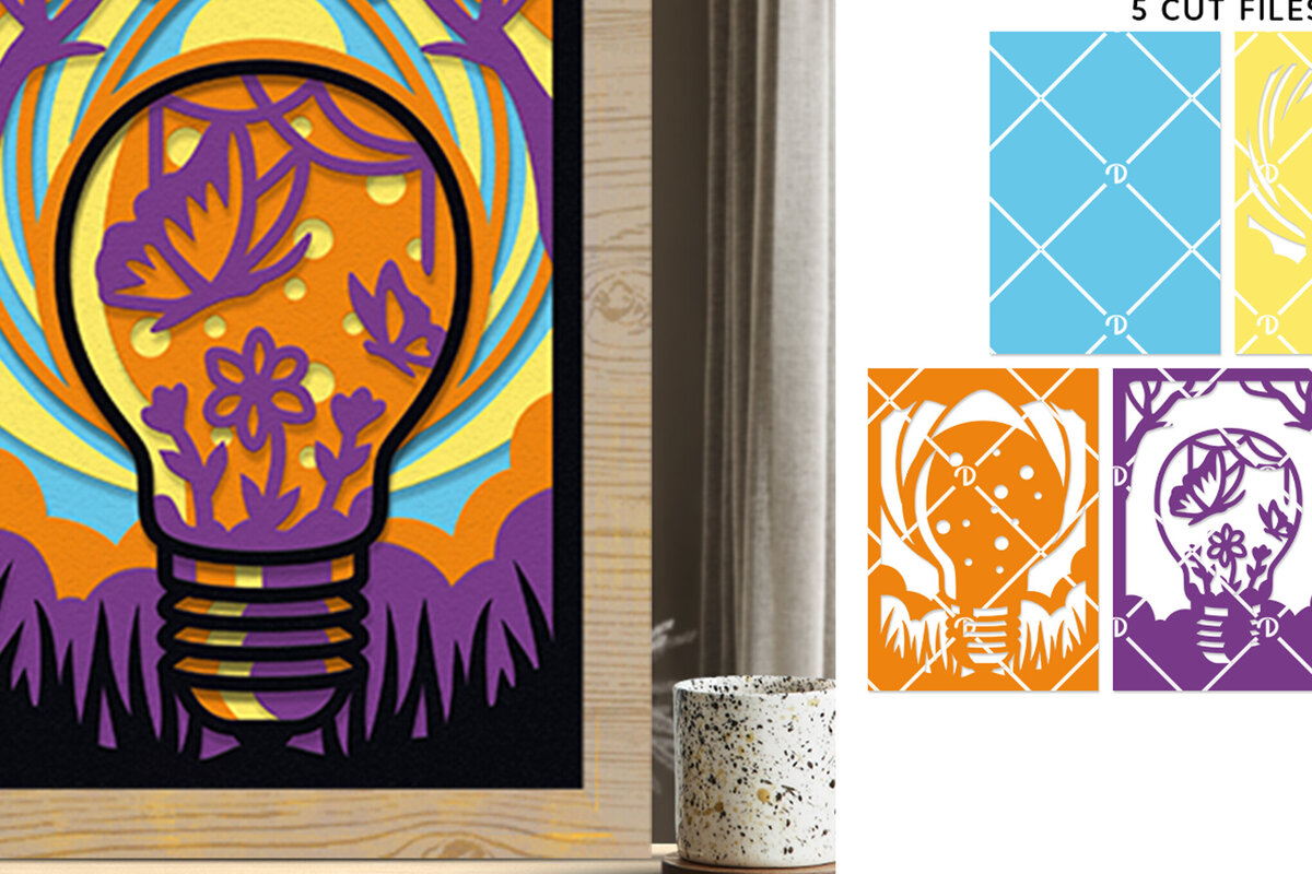 Σετ των 3 Intra απο ξύλο plywood 3mm-4mm πάχος Butterfly 5x7 3D Paper Cut Δίασταση 5x7 cm INTRAFABR-80296783