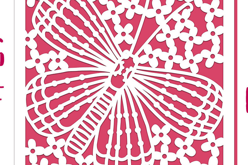 Σετ των 3 Intra απο ξύλο plywood 3mm-4mm πάχος αποκοπής Card Butterfly and Blossom Δίασταση 5x5 cm INTRAFABR-11993510