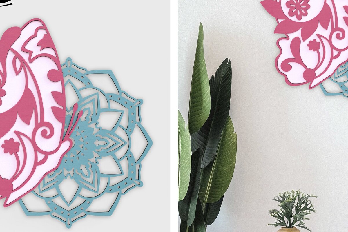 Intra απο ξύλο plywood 3mm-4mm πάχος Πεταλούδα και Μάνταλα Δίασταση 30x30 cm INTRAFABR-37585768