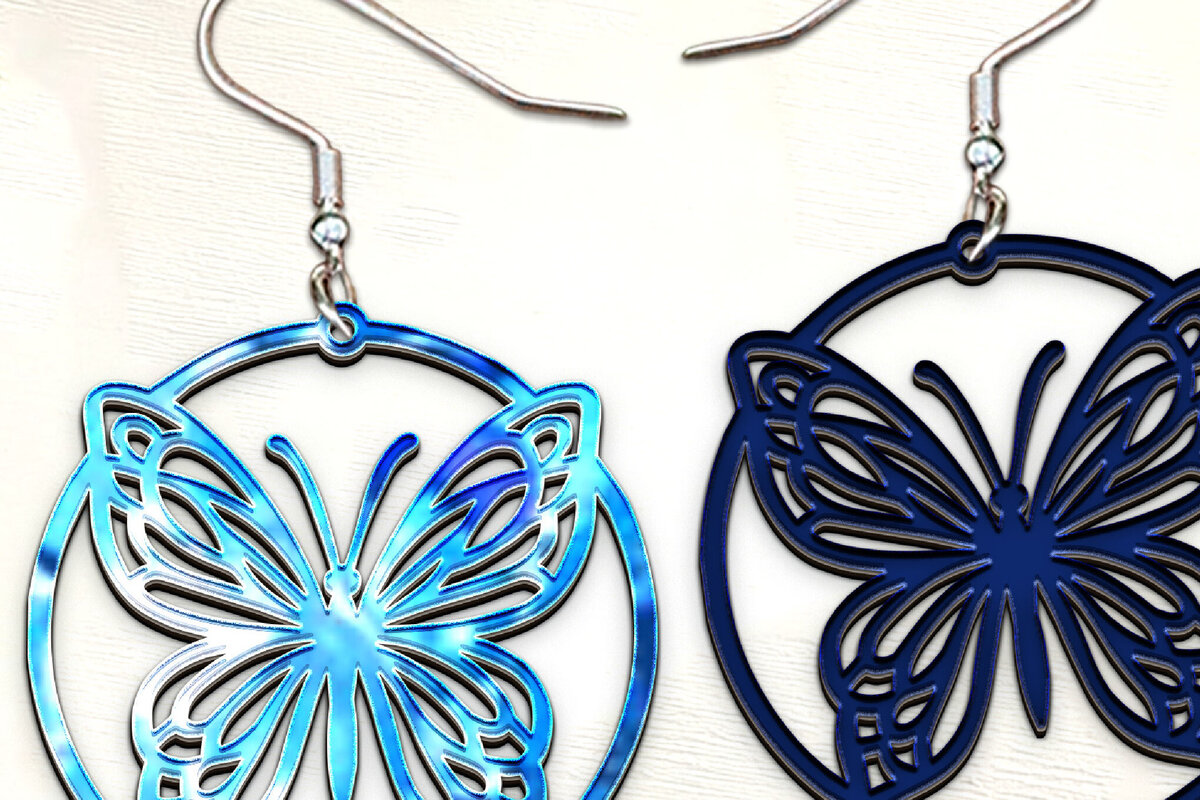 Σετ των 3 Intra απο ξύλο plywood 3mm-4mm πάχος Σκουλαρίκια Butterfly Boho . Δίασταση 4x4 cm INTRAFABR-121853405