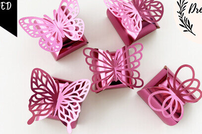 Σετ των 2 Intra απο ξύλο plywood 3mm-4mm πάχος Πακέτα Butterfly Box - Χωρίς κόλλα Δίασταση 15x15 cm INTRAFABR-101389513