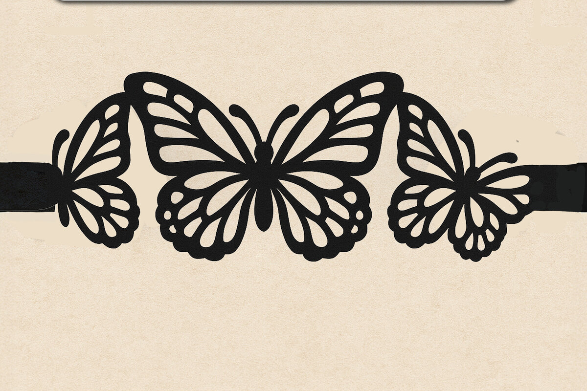 Σετ των 3 Intra απο ξύλο plywood 3mm-4mm πάχος Βραχιόλι πεταλούδας με Cut Fil Δίασταση 5x5 cm INTRAFABR-120567249